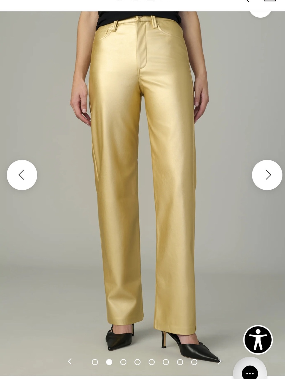 NWT Joe’smargot Metallic Gold Straight-Leg Pants